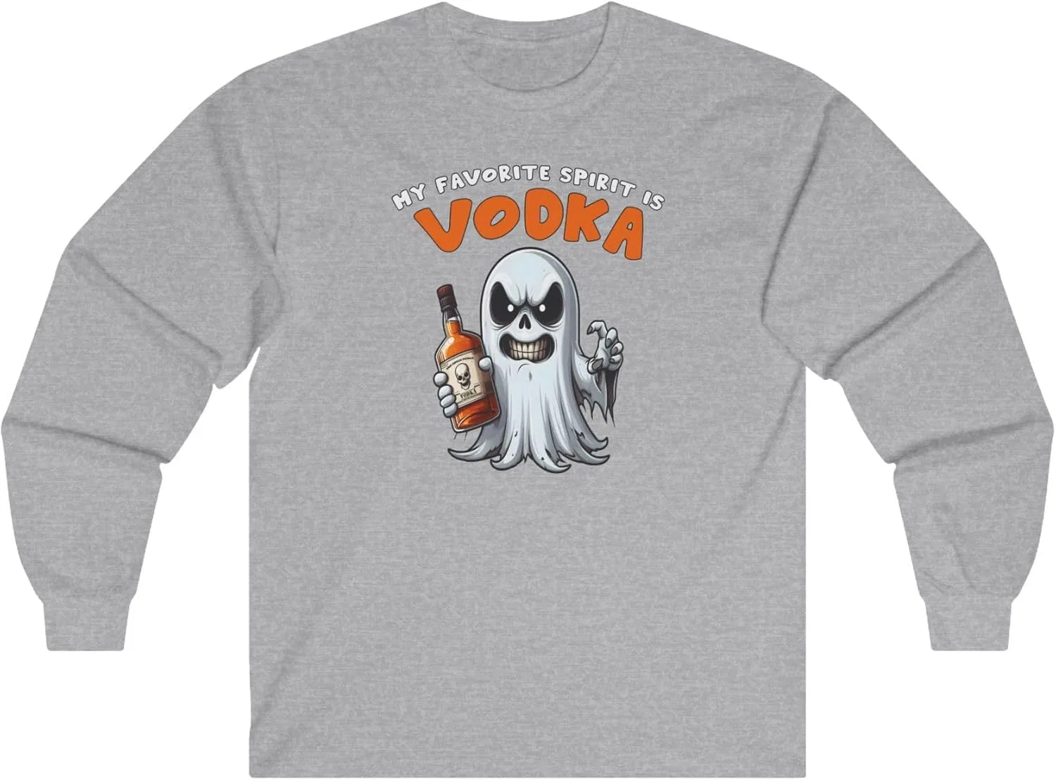 Футболка с длинным рукавом, Vodka, Sport Grey