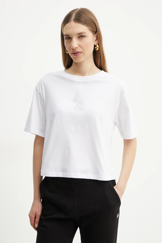 

Хлопковая футболка Armani Exchange, белый