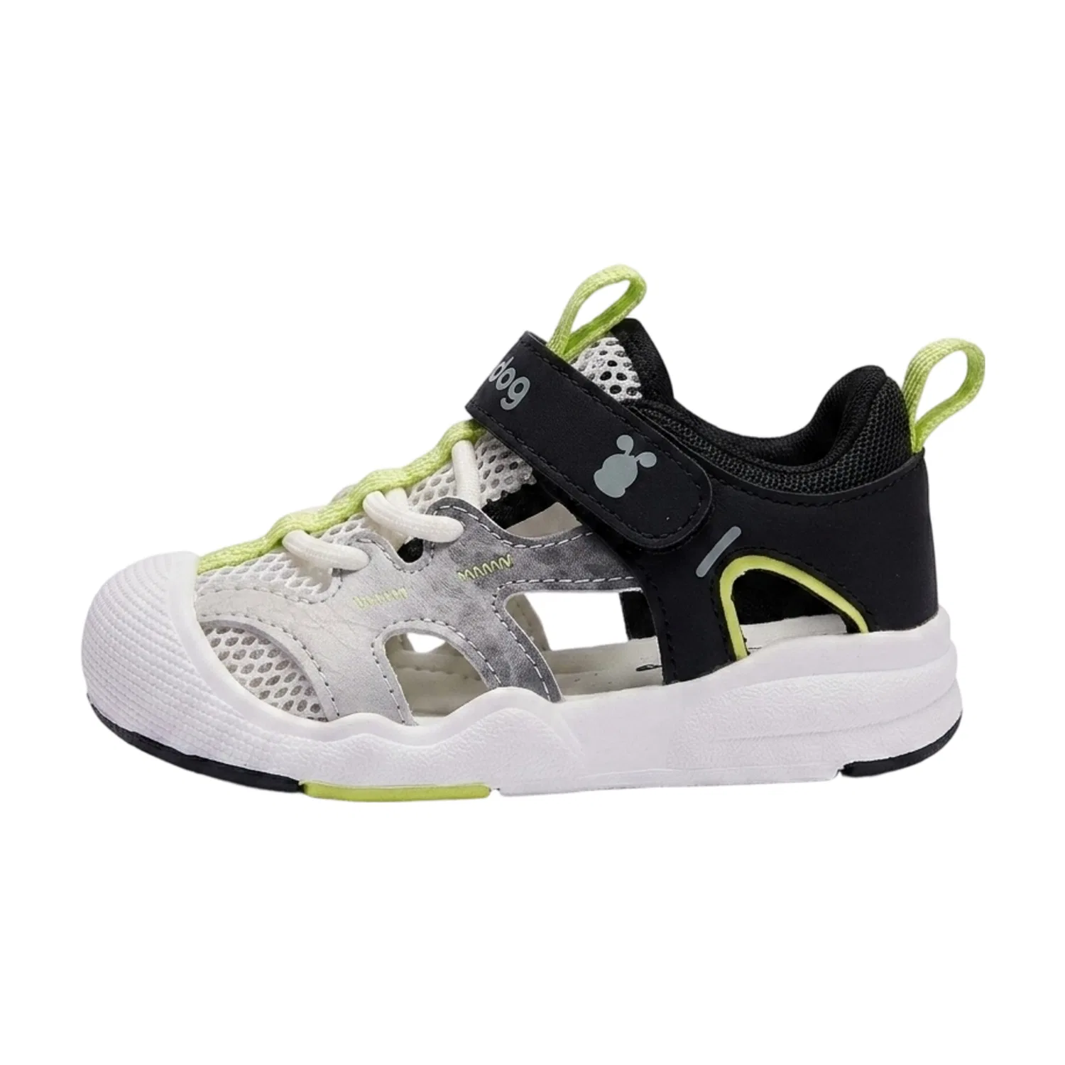 Кроссовки для малышей BOBDOG Toddler Shoes серебристо-черные