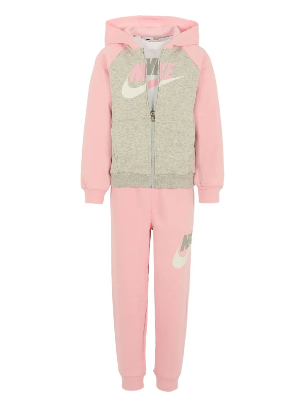 

Спортивный костюм с капюшоном и логотипом Nike Kids, розовый