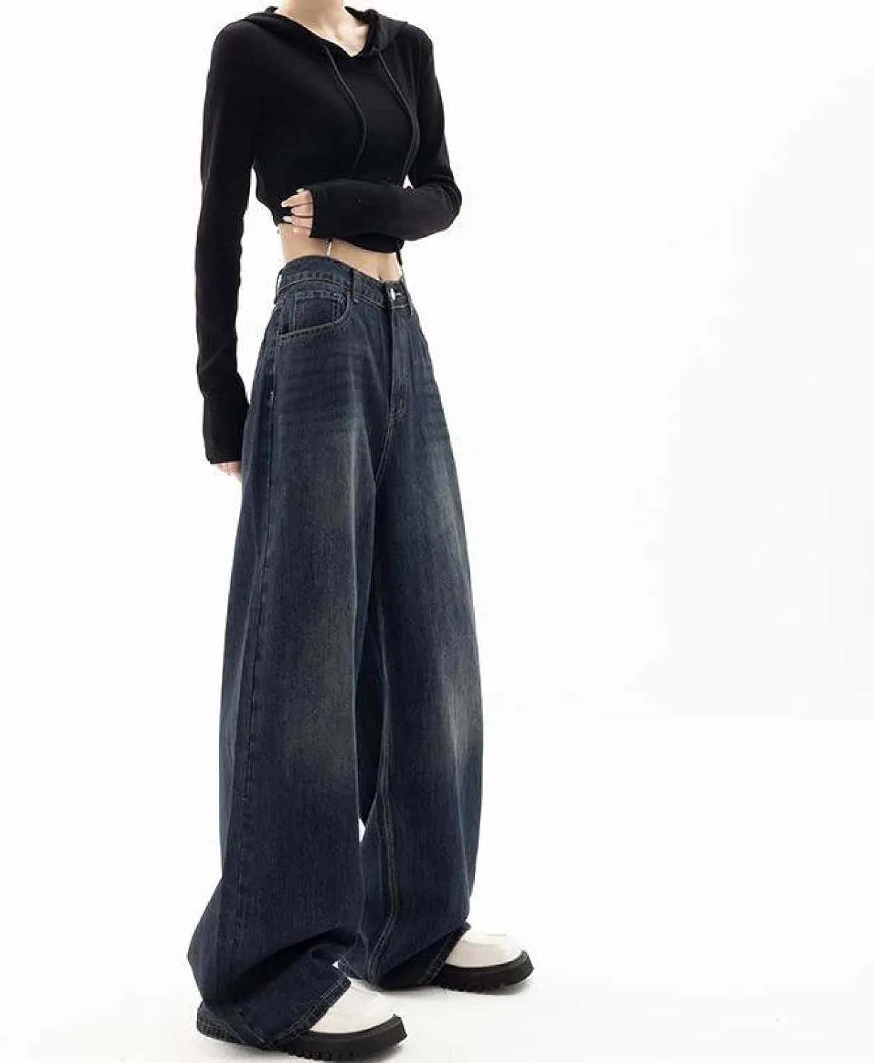 Джинсы свободные Retro Street Style, Gray9 — фото 4