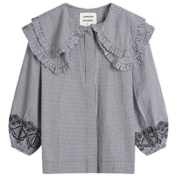 

Блузка Lois с двойным воротником Damson Madder, черный