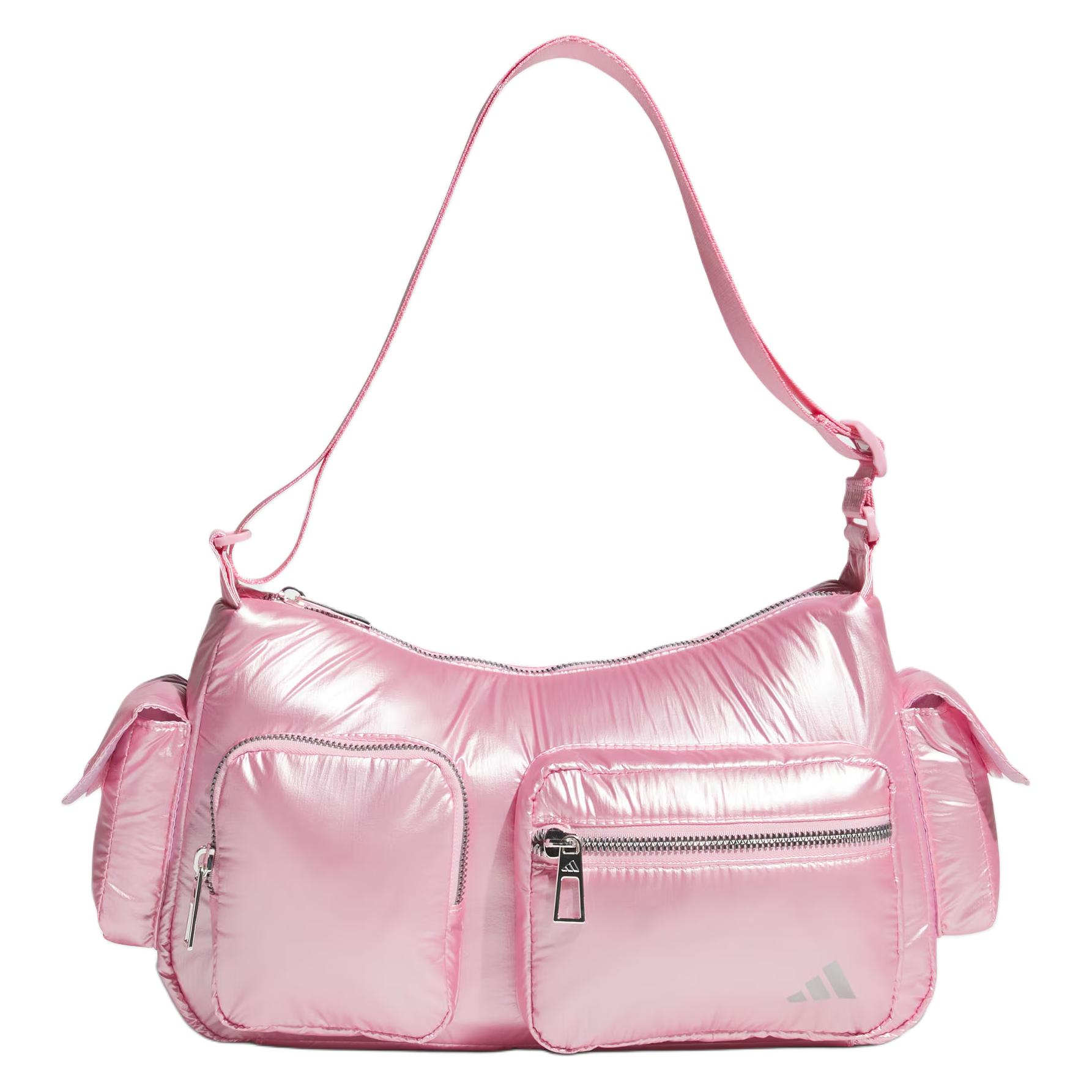 

Adidas Прозрачная розовая полиуретановая сумка кроссбоди через плечо, Clear Pink