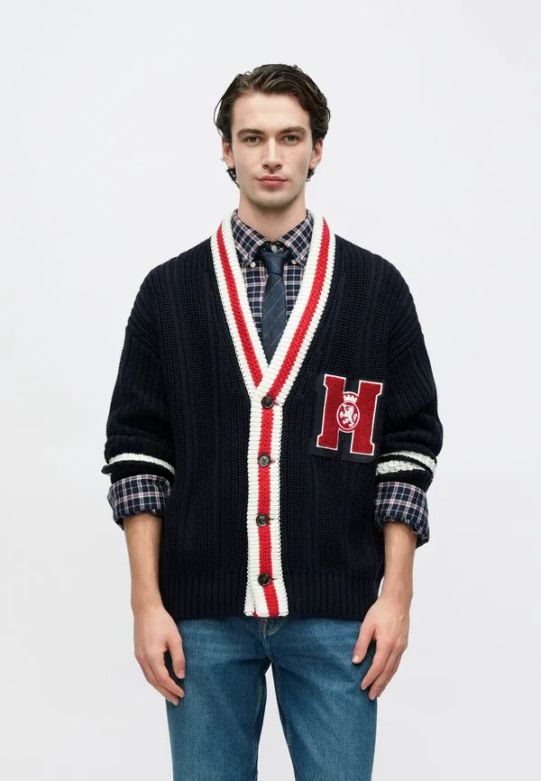 Кардиган крупной вязки в стиле "бейджмен" Tommy Hilfiger, Desert Sky