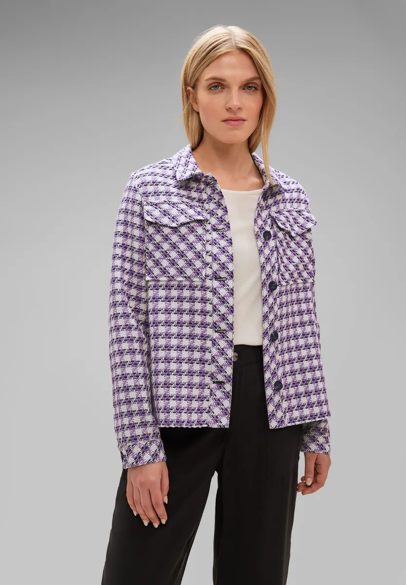 

STREET ONE вельветовая куртка, без капюшона, с нагрудными карманами, цвет Lupine Lilac