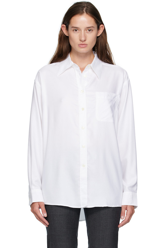 

Our Legacy Белая драгоценная рубашка