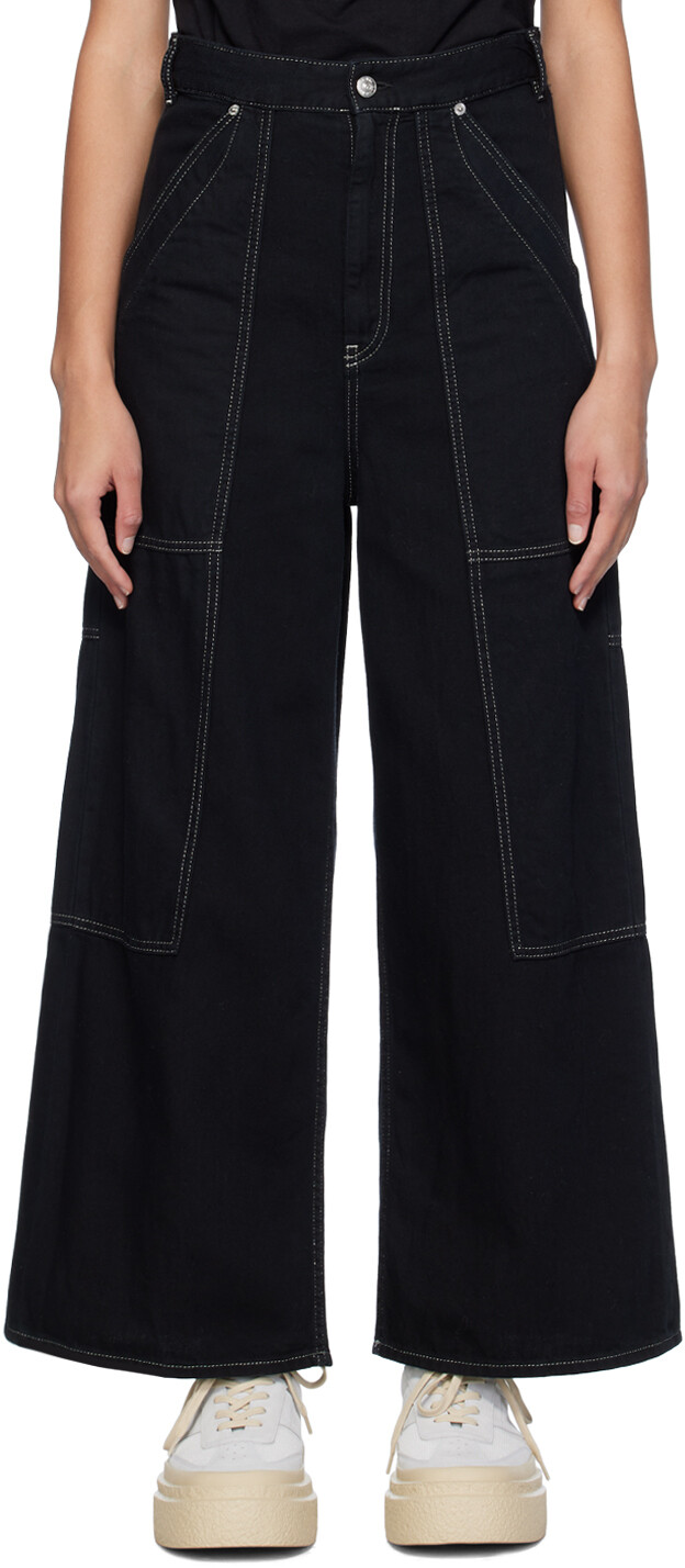 

Черные джинсы со вставками Mm6 Maison Margiela