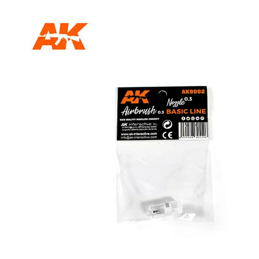 

Сопло 0,3 мм для аэрографа АК, Supplies & Accessories (AK-Interactive)
