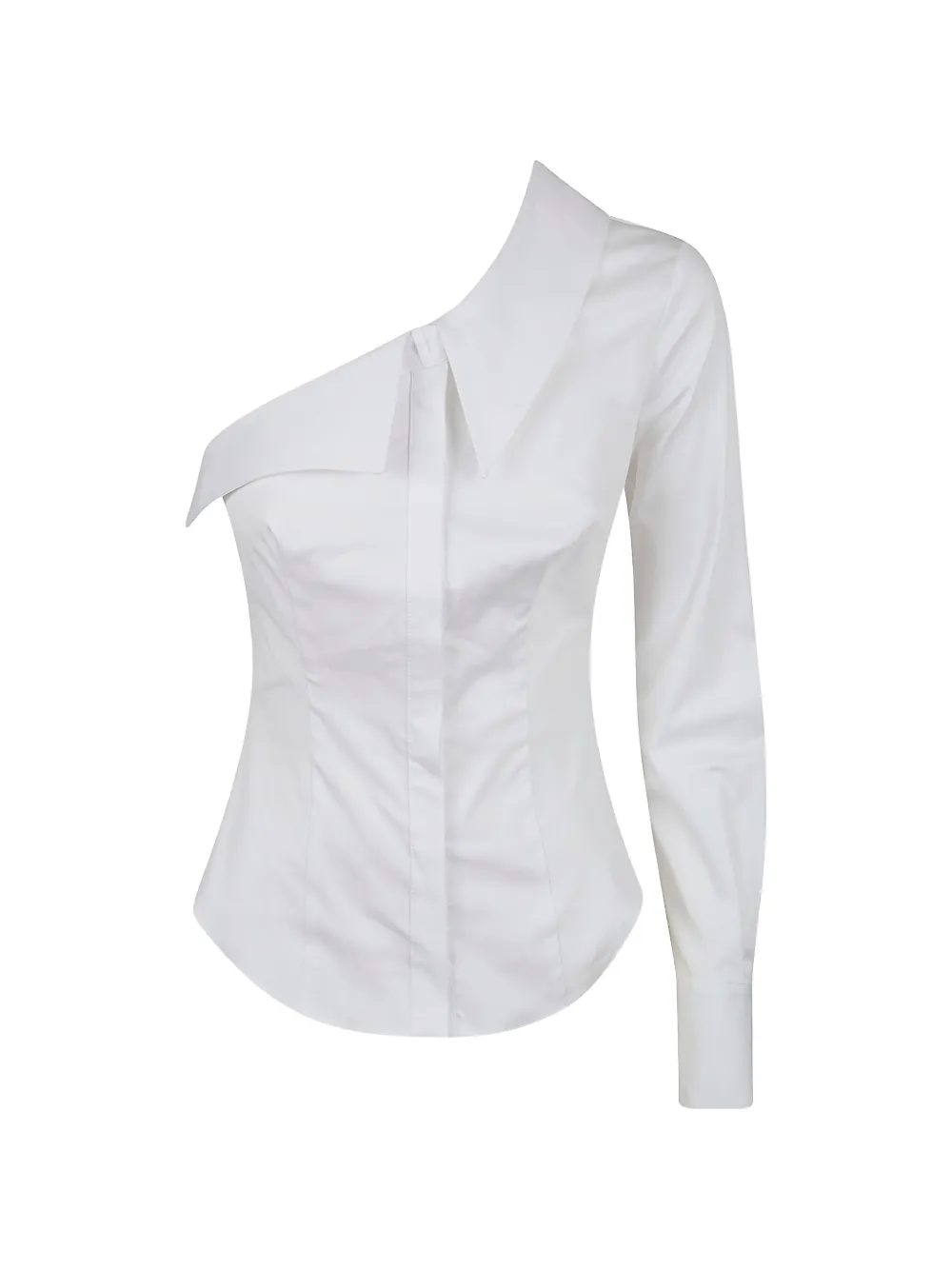 

Одноплечая рубашка Elisabetta Franchi, белый