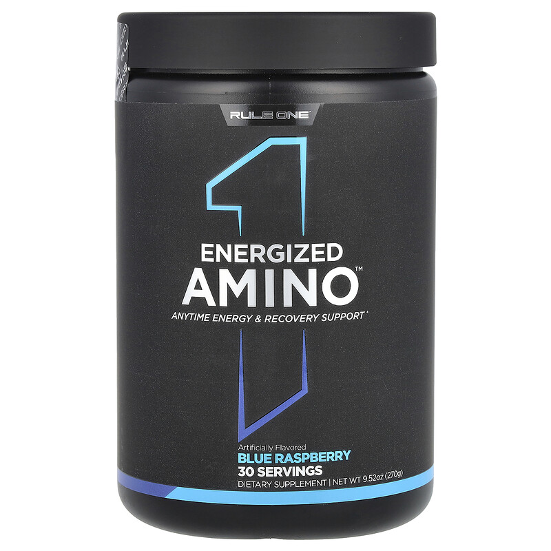 

Rule One Proteins, Energized Amino, аминокислоты, со вкусом голубой малины, 270 г (9,52 унции)