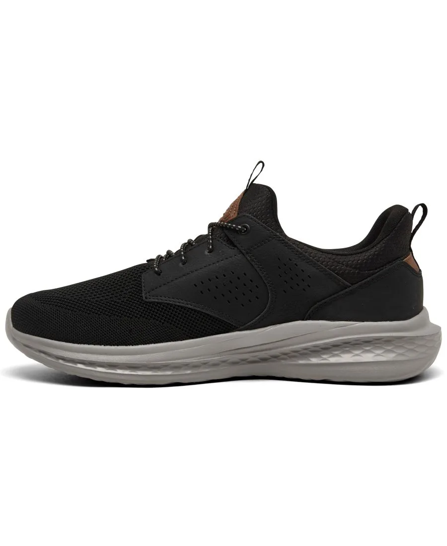 Мужские кроссовки свободного кроя: Slade - Breyer Casual Sneakers от Finish Line Skechers, черный/коричневый — фото 3