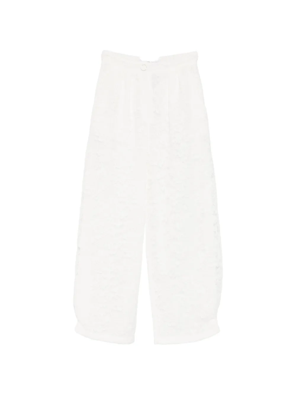 

Брюки с завышенной талией и цветочным принтом Rowen Rose, белый