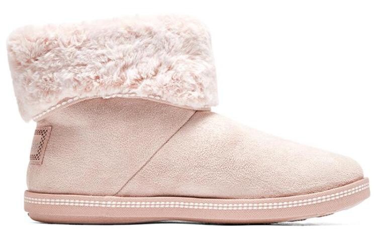 Женские ботинки Skechers низкие с мехом, розовый — фото 2