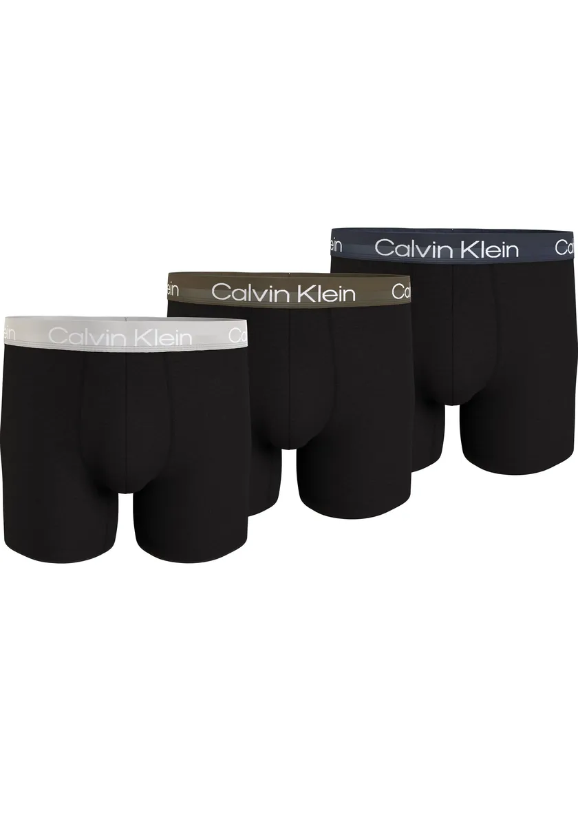 

Боксеры Calvin Klein Underwear "BOXER BRIEF 3PK" (3 шт. в упаковке), с удлиненными штанинами и эластичным поясом с логотипом, цвет B-_Vaprs_Gry,_Dark_Olive,_Bl_Bry_Wb