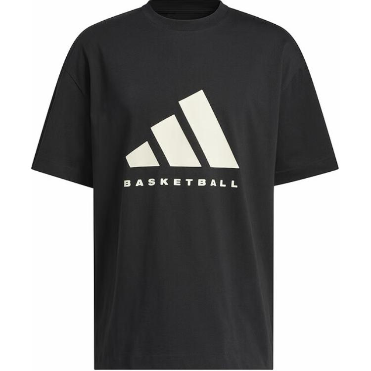 Adidas Футболка баскетбольная SS25 Unisex Black — фото 3