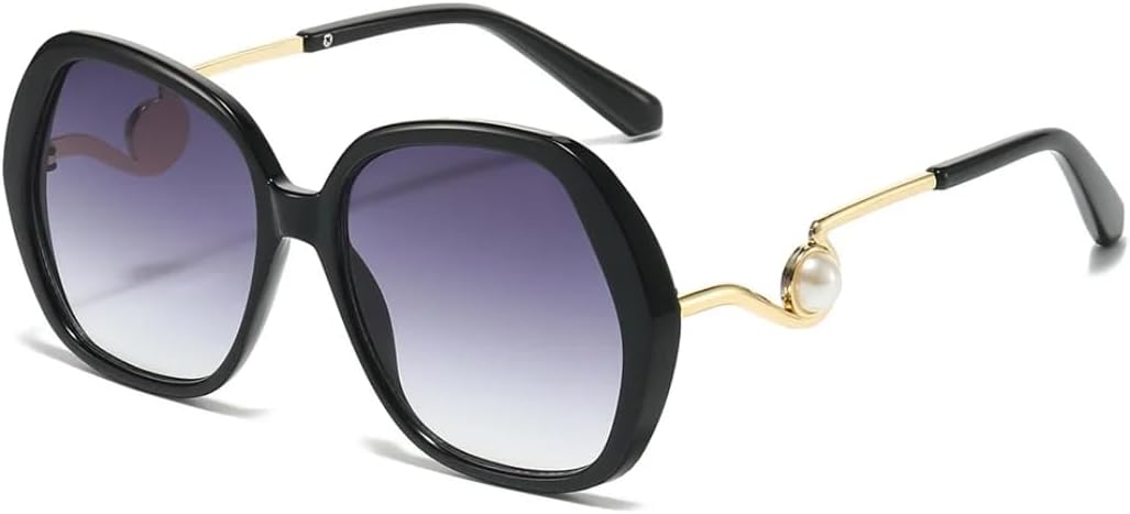 

Женские солнцезащитные очки с многоугольными боковыми жемчужными вставками и металлической оправой неправильной геометрической формы, с аксессуарами на дужках TVTBBVV, 3247-c1