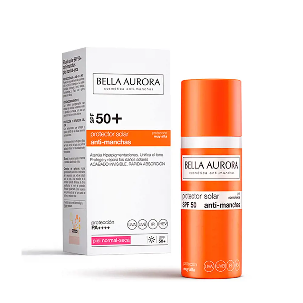 Солнцезащитный крем Bella aurora solar anti-manchas piel normal-seca spf50+ Bella Aurora, 50 мл. — фото 2