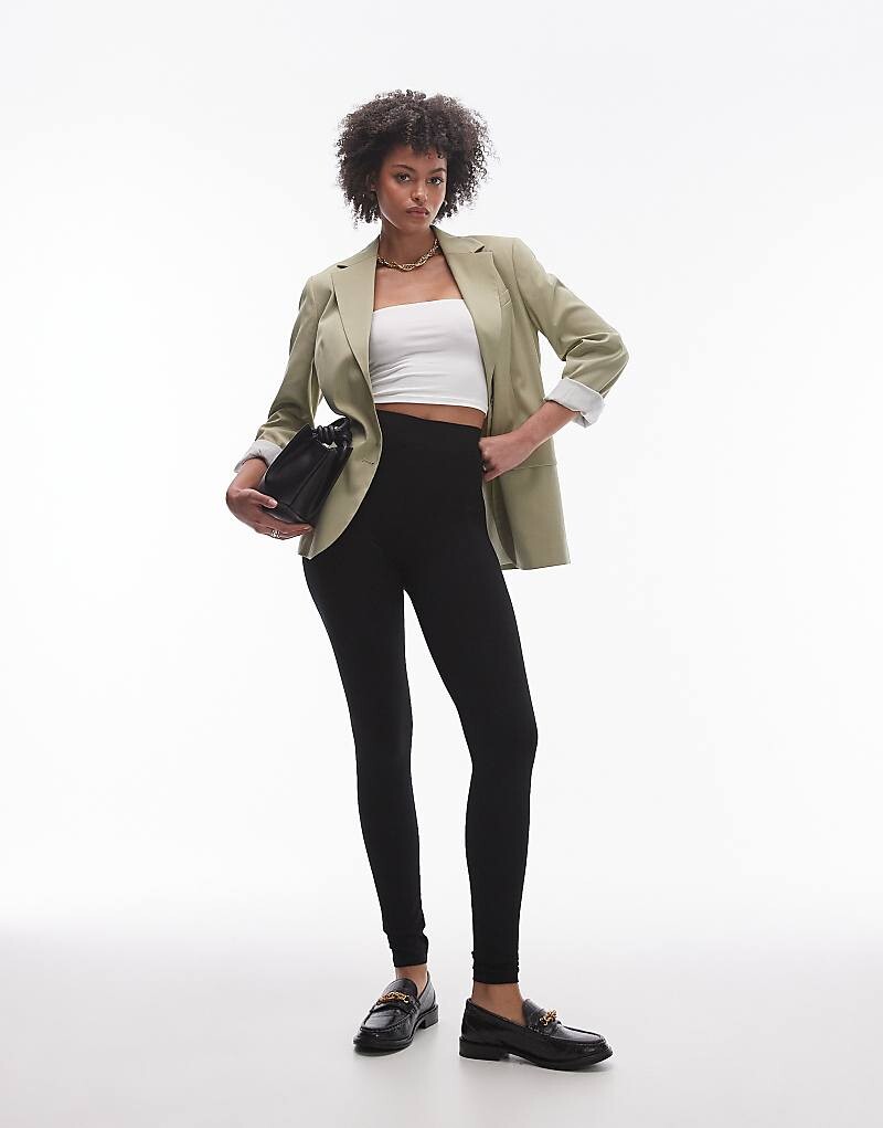 

Topshop Tall – черные леггинсы до щиколотки