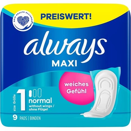 

Прокладки Always Maxi Normal, размер 1, мягкие на ощупь