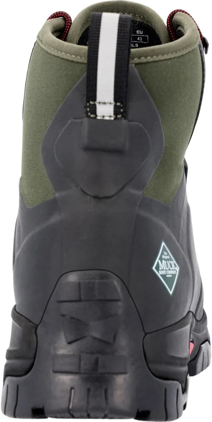 Мужские резиновые ботинки Muck Boots Apex на шнуровке, Black Dark Green — фото 4