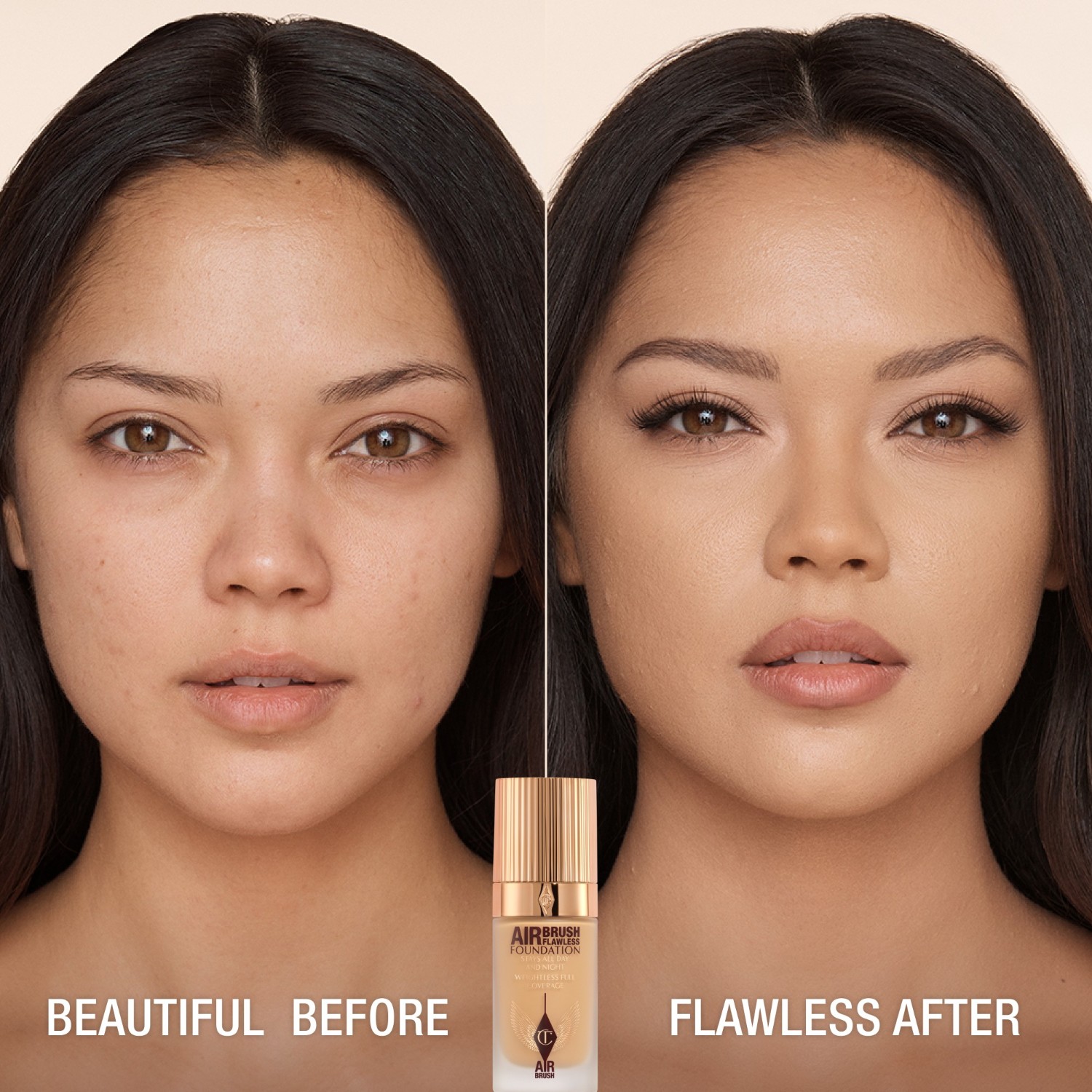 Тональный крем для лица airbrush flawless Charlotte Tilbury, neutral 7, объем 30 мл — фото 2