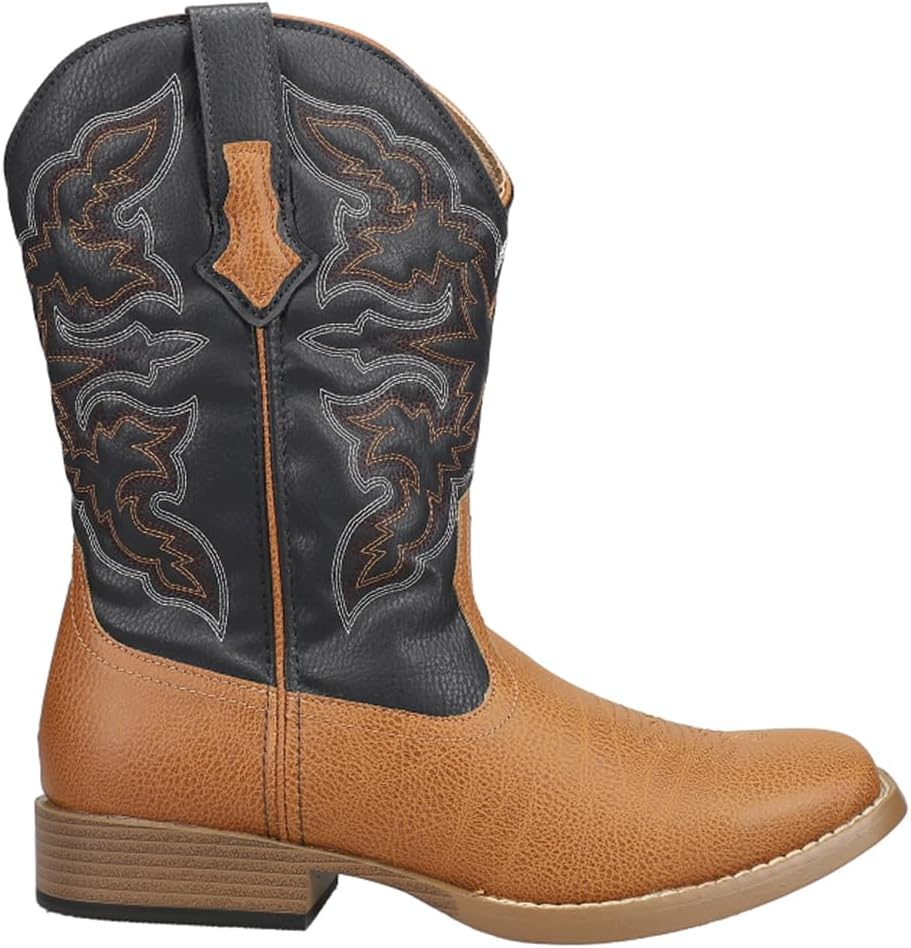 

Мужские классические повседневные ботинки Roper с квадратным носком, средней длины- коричневые