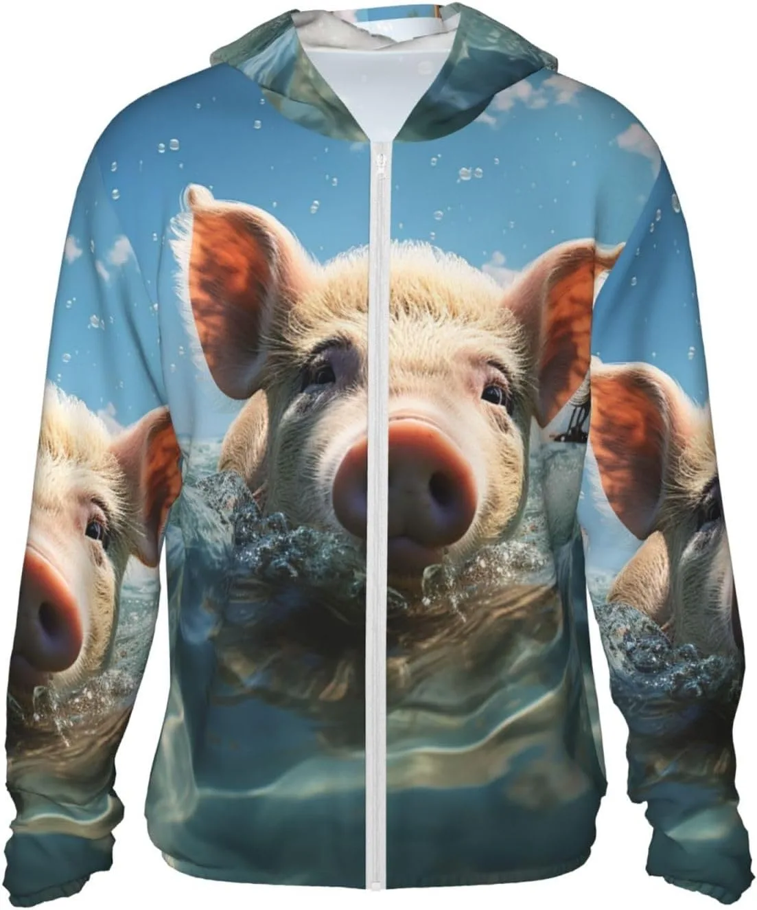 

Улыбающийся унисекс худи с защитой от солнца UPF 50+ GDSHJKLW