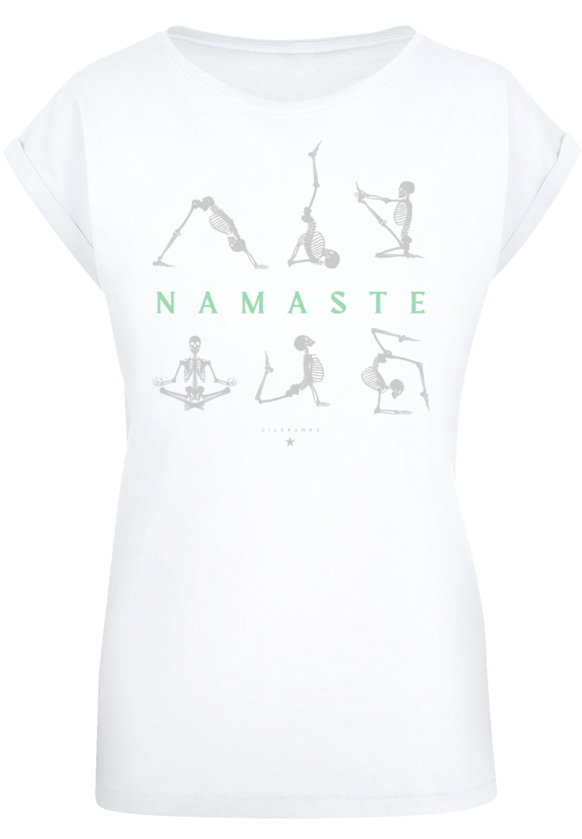 

Футболка F4NT4STIC Namaste Yoga Skelett Halloween, белый