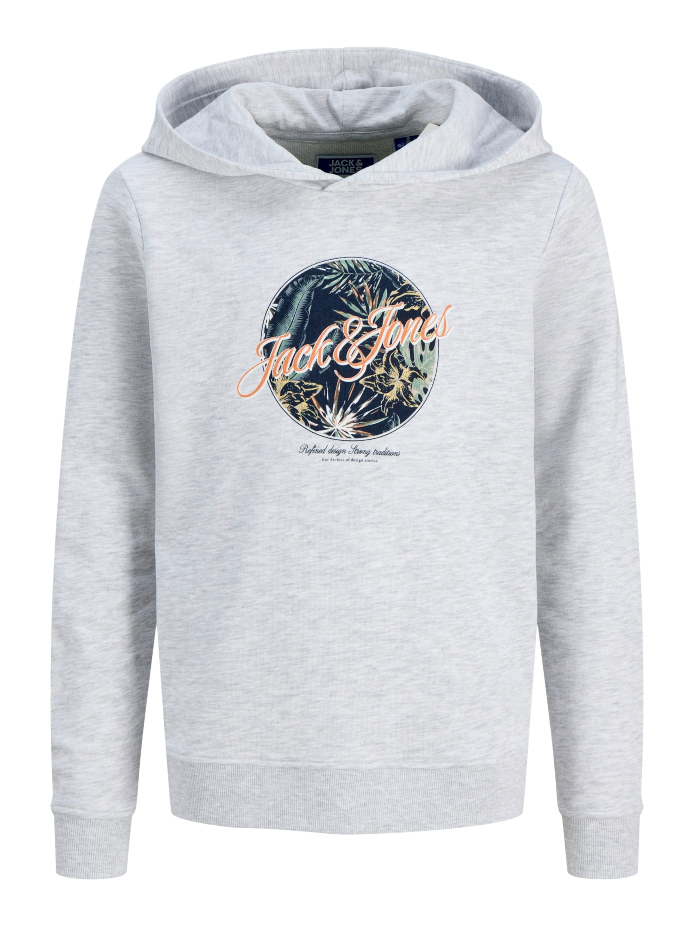 Jack & Jones Junior Толстовка 'Honolulu' в крапчатом сером