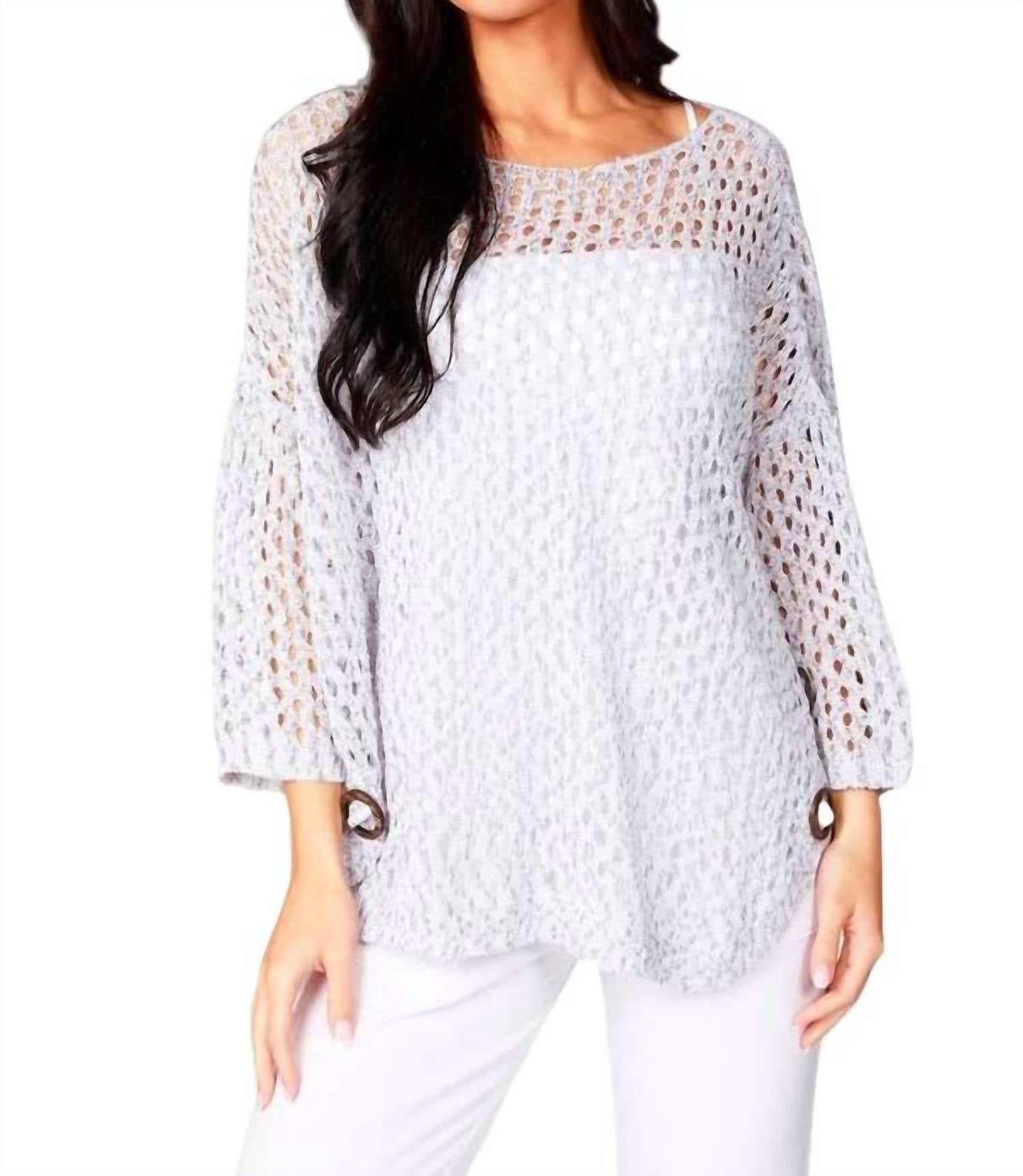 

Пончо Aimee Wooden Button Poncho в цвете Slate french kyss