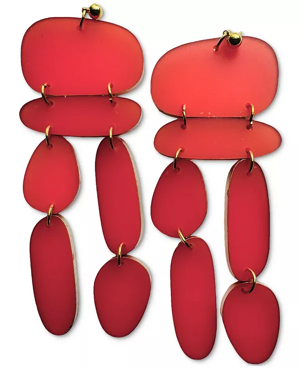 

Скульптурные серьги-подвески Harlow Swanky Designs, orange