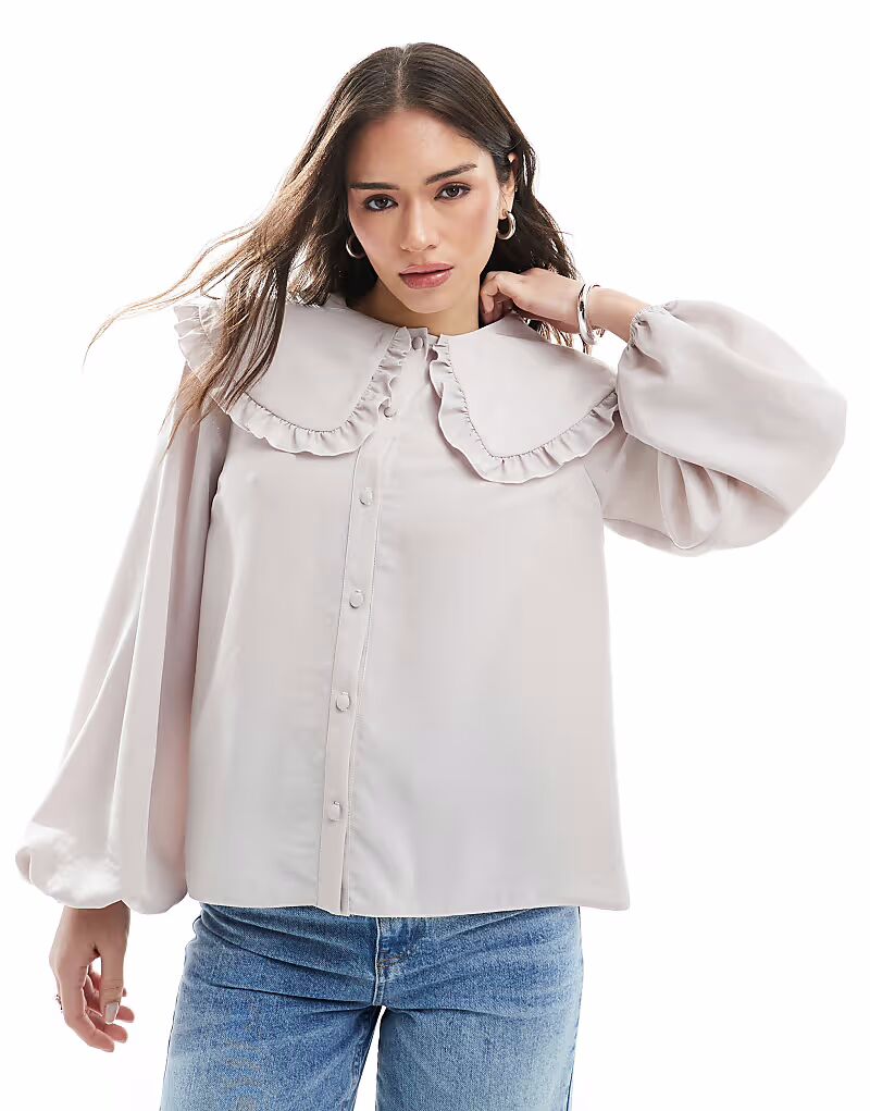 

Мягкая рубашка с воротником ASOS DESIGN