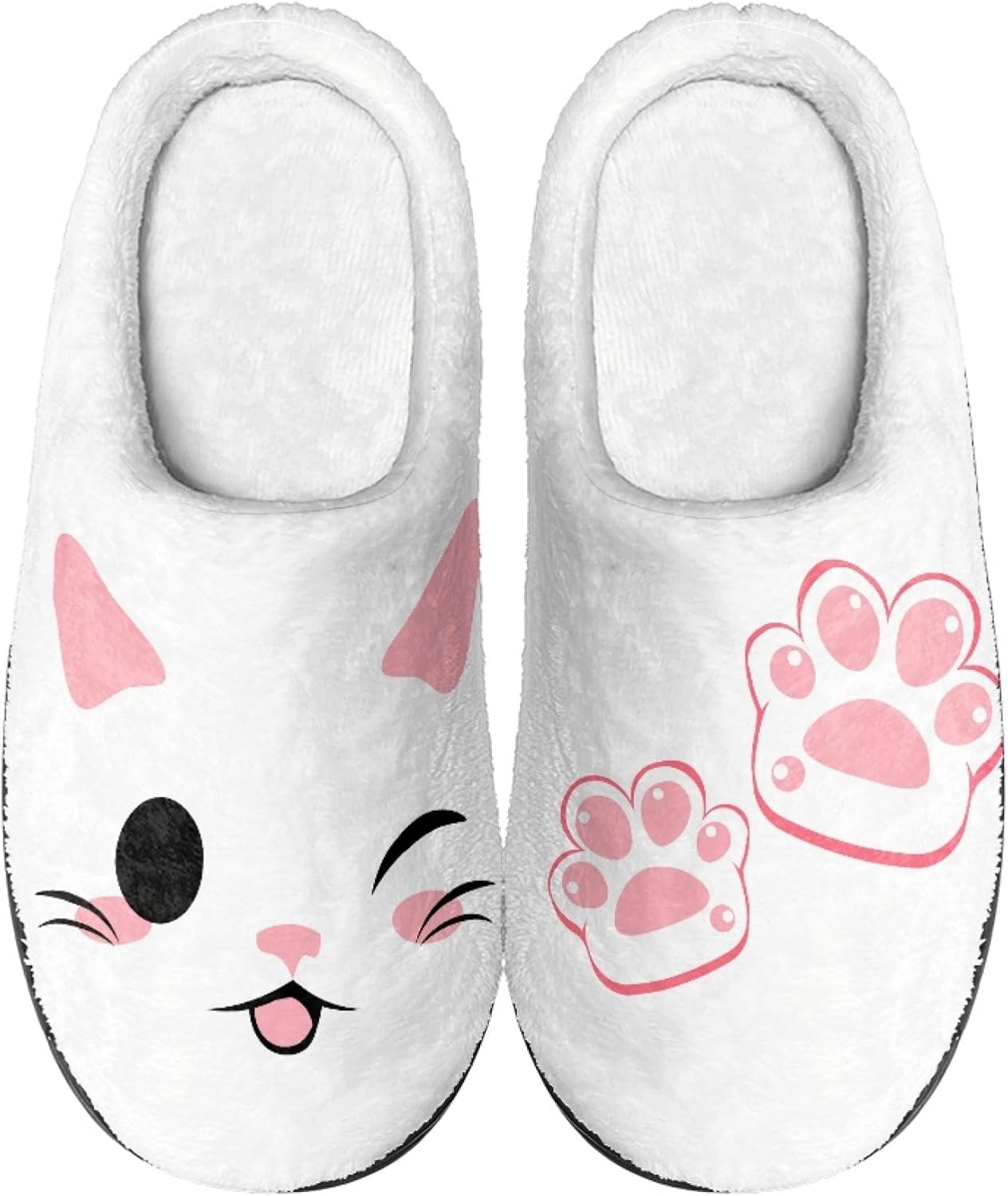 

Kendt графические милые тапочки для женщин и мужчин, домашние тапочки, уютные хлопковые тапочки, удобные, теплые, на каждый день (размер 4-11), белый