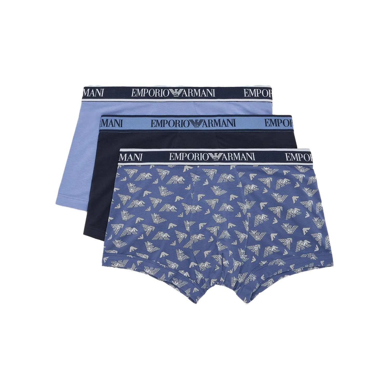 

Трусы мужские оптовая упаковка EMPORIO ARMANI, 3 Pack (синий фиолетовый+синий-мультиколор)