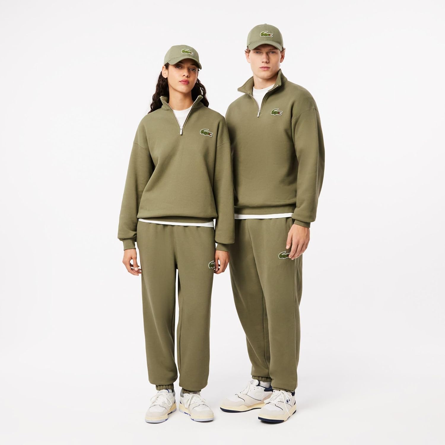 Брюки Lacoste Core Collection, мужские, свободный крой, хаки — фото 2