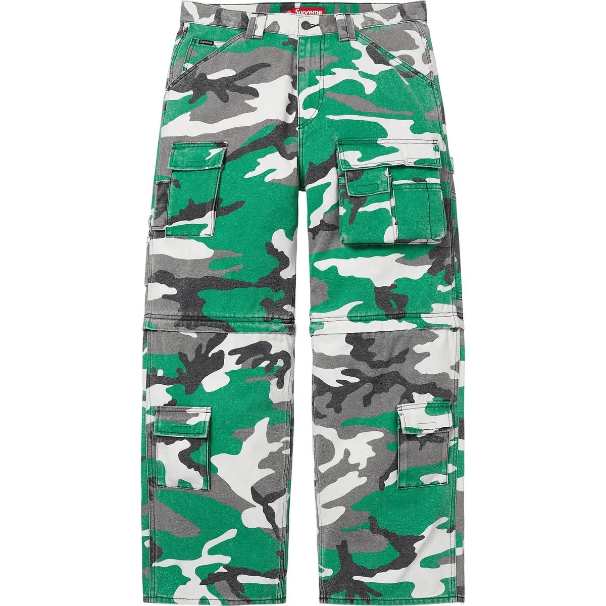 Утилитарные штаны карго unisex с отстегивающимися штанинами Supreme, синий — фото 2