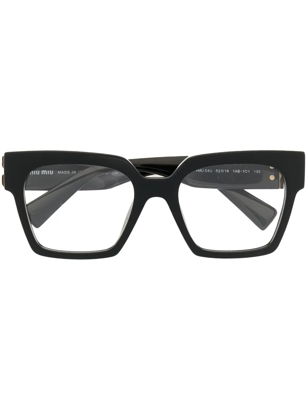

Очки в квадратной оправе Miu Miu Eyewear, черный