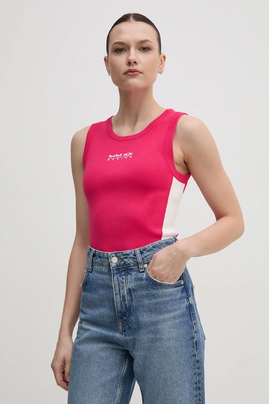 

Вязаный жилет с логотипом KNIT LOGO TANK Red Bull Racing X Pepe Jeans, розовый