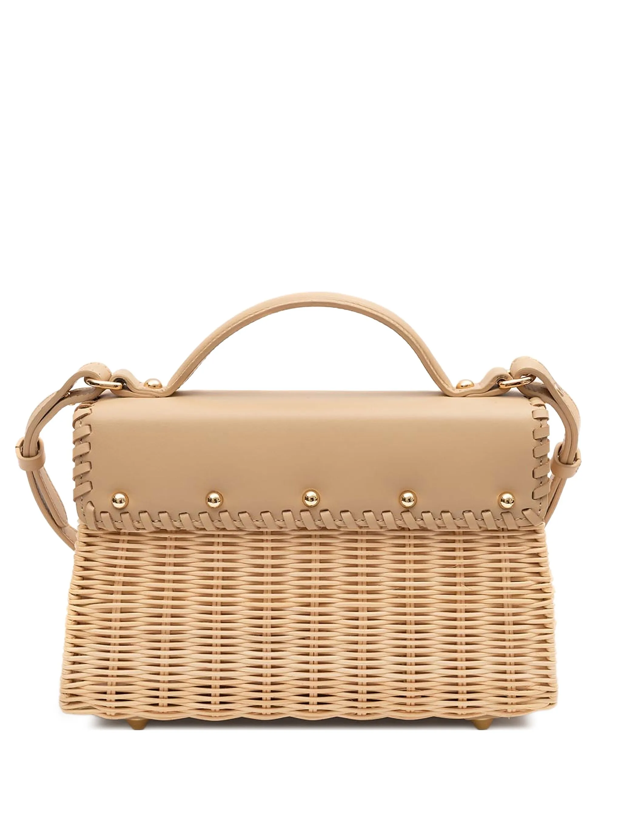 

Плетеная сумка на плечо с верхней ручкой Isla, кремовый