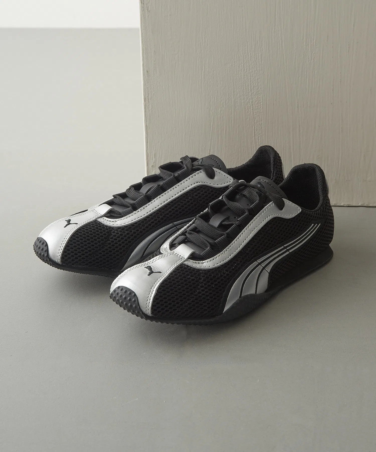 Унисекс кроссовки H-STREET OG низкие PUMA с сеткой чёрные