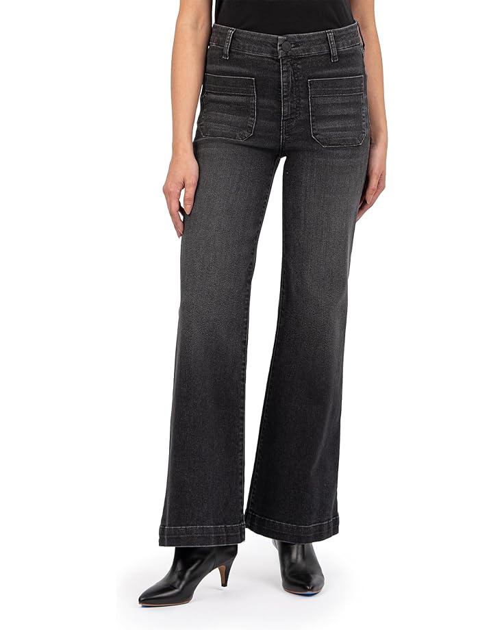 

Джинсы KUT from the Kloth Meg High-Rise Wide Leg With Patch Pockets Reg Hem In Tactful, цвет Tactful