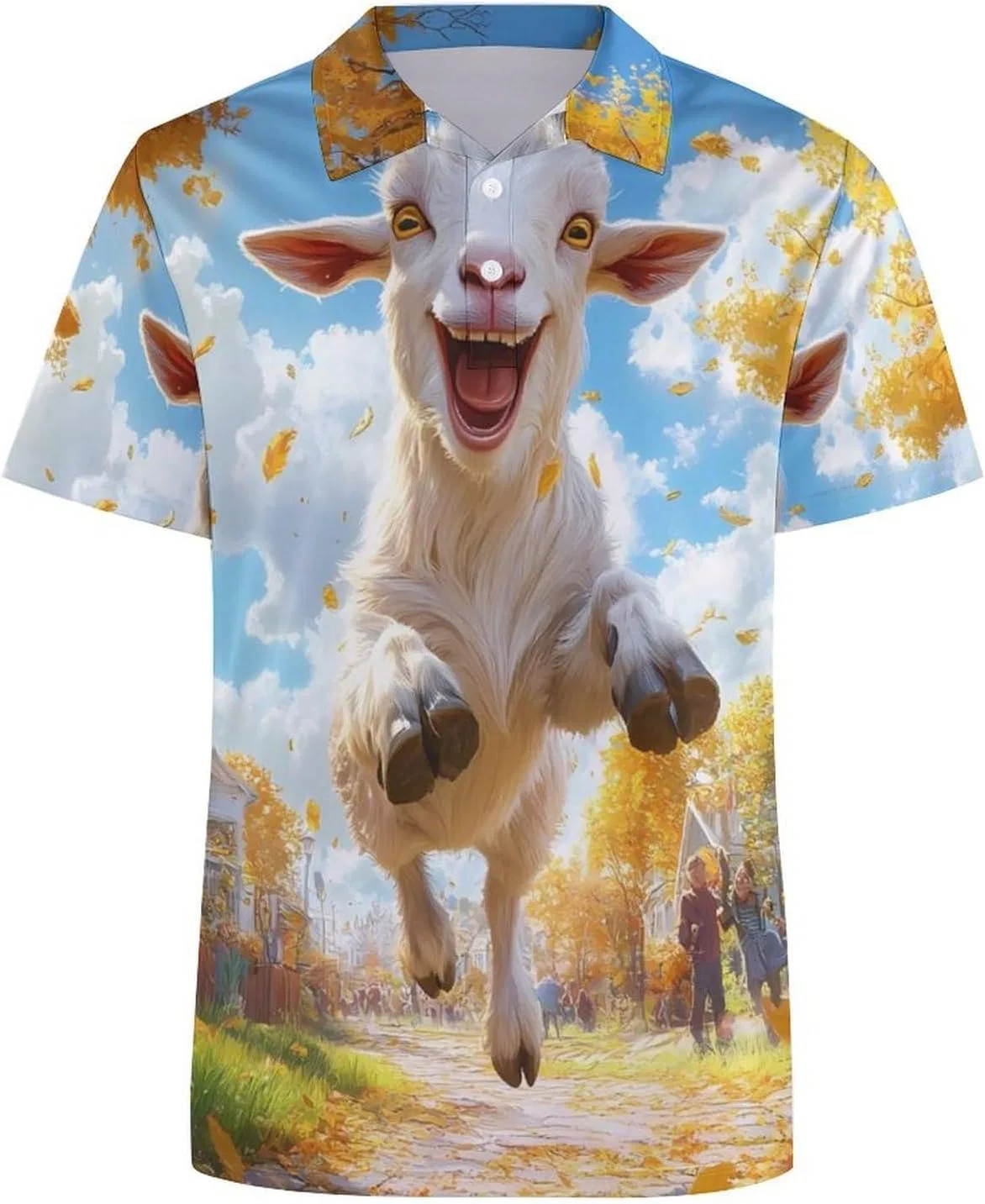 Женское поло Funny Jump Goat, быстросохнущее, с принтом, Style — фото 3