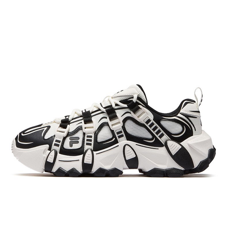 

FILA FUSION Низкие массивные кроссовки Joshua Vides x EXOCET Mountains, мужские, снежно-черные