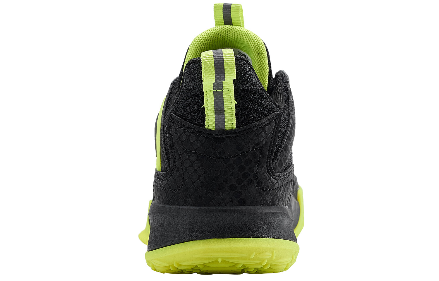 Детские баскетбольные кроссовки Kids Mid-top Black/Fluescent Green Peak, зеленый — фото 4