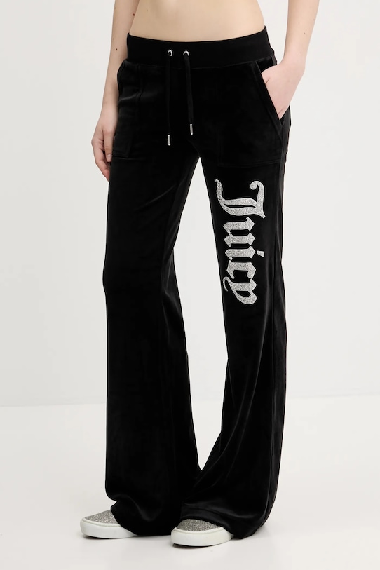 

Детские велюровые спортивные штаны Layla Caviar Juicy Couture, черный