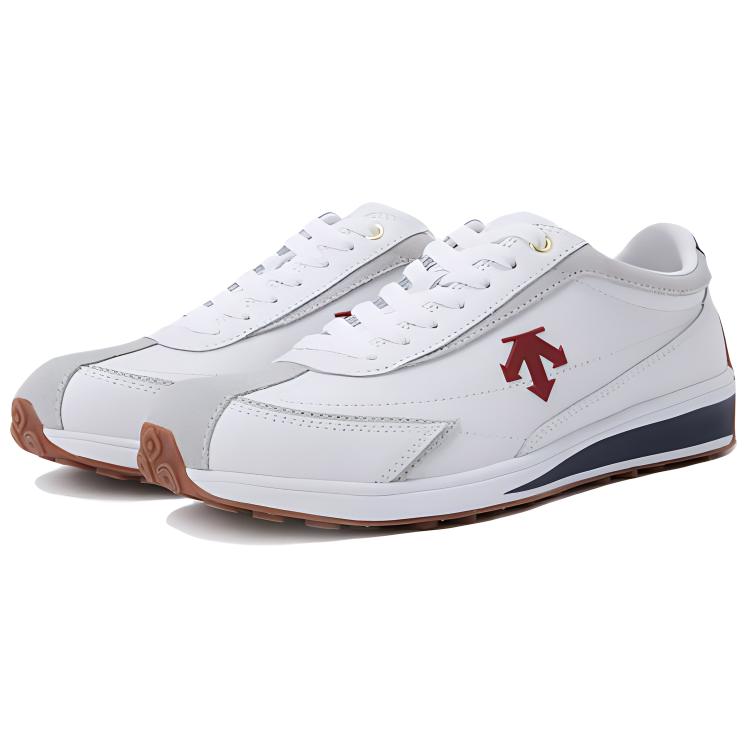 DESCENTE Cron Racer Anti Slip Wear Resistant Low Top Casual Shoes Unisex белый красный — фото 4