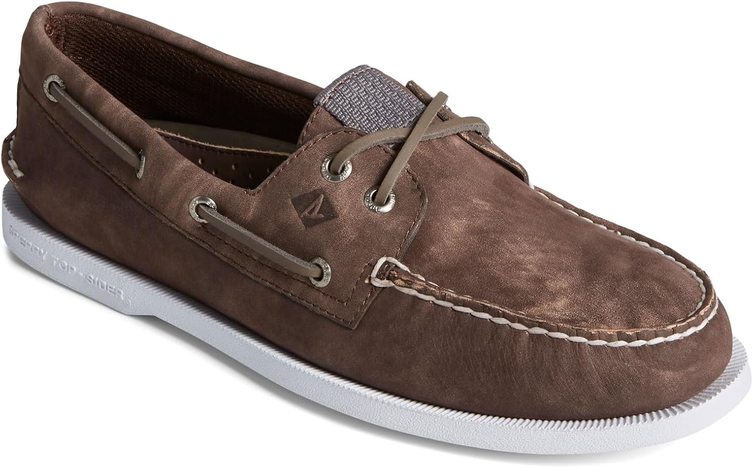 Мужские аутентичные оригинальные лодочные туфли Sperry с двумя отверстиями, коричневый — фото 2