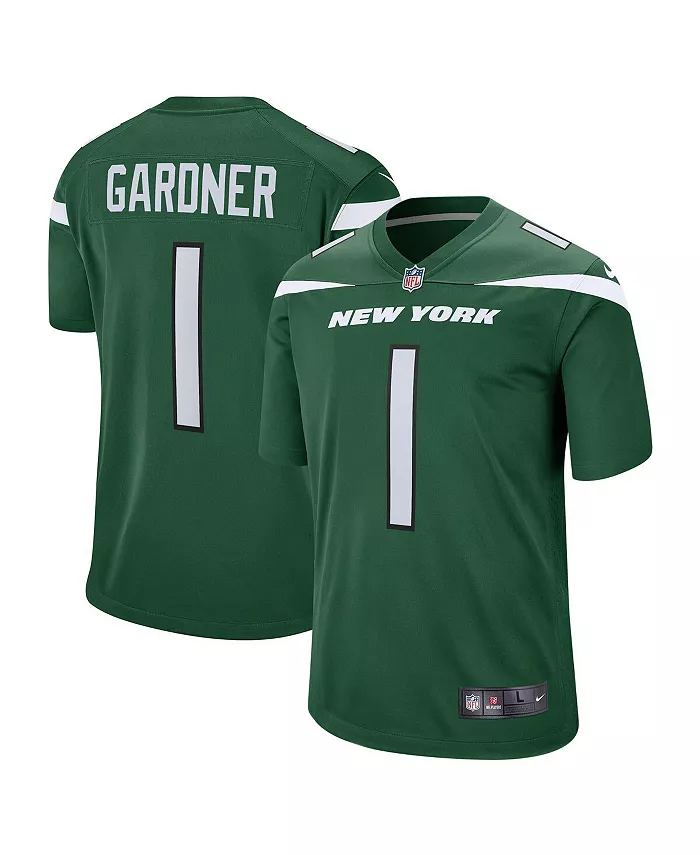 

Мужская игровая футболка Ahmad Sauce Gardner New York Jets Legacy Player Nike, зеленый