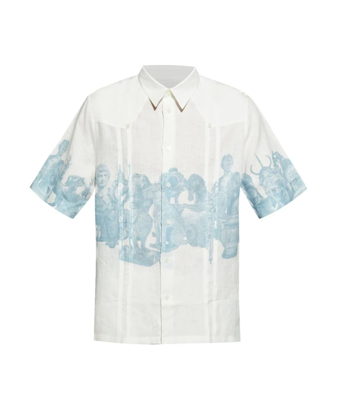 

Классическая рубашка с короткими рукавами. Givenchy, синий