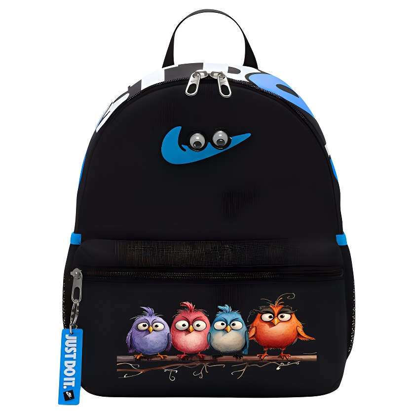 

Nike Тканевый рюкзак унисекс черный и фото синий, Bird on The Branch